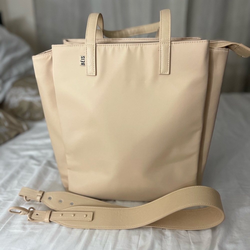 BEIS BEIGE COMMUTER TOTE